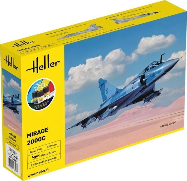 HEL56426 - Kit de démarrage avec peinture et accessoires - DASSAULT Mirage 2000 C à assembler - 1