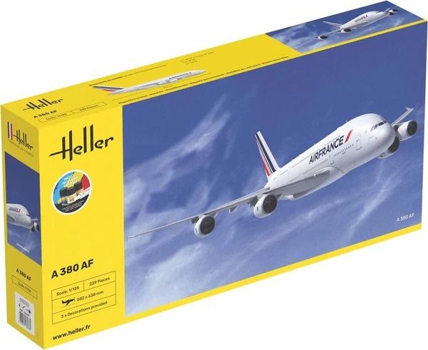 HEL56436 - Kit de démarrage avec peinture et accessoires - AIRBUS A380 Air France à assembler - 1