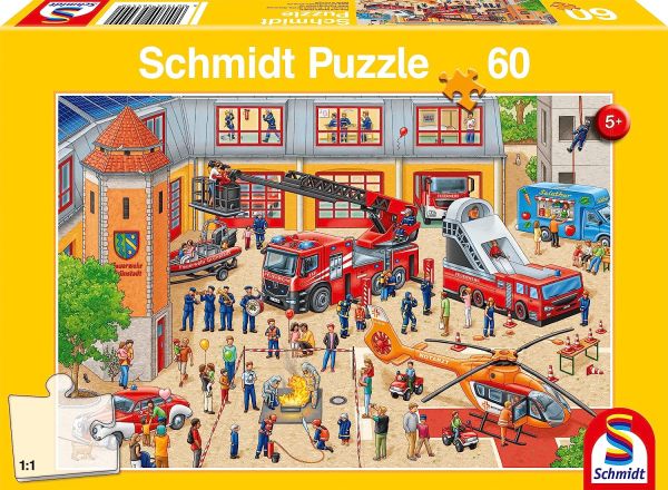 Puzzle 60 Pièces journée des enfants à la caserne des pompiers