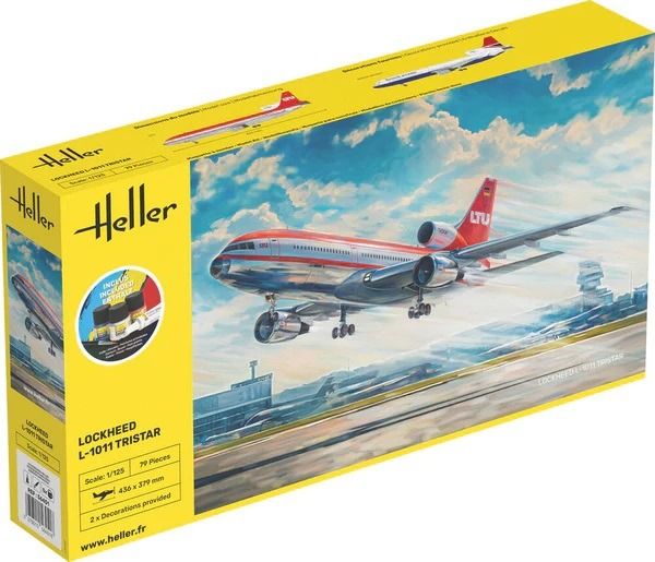 HEL56451 - Kit de démarrage avec peinture et accessoires - LOCKHEED L-1011 Tristar à assembler - 1