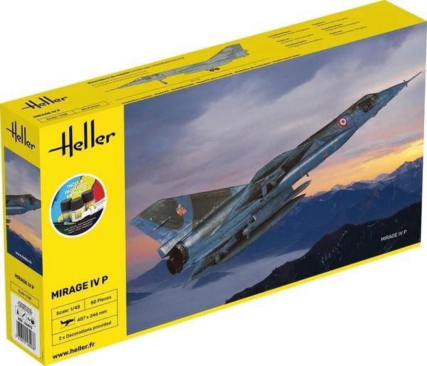 HEL56493 - Kit de démarrage avec peinture et accessoires - DASSAULT Mirage IV P à assembler - 1