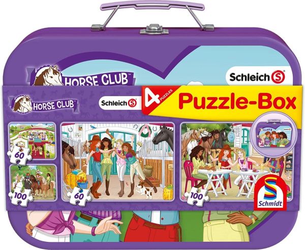 SCM56515 - 4 Puzzles 60 et 100 Pièces SCHLIECH Horse Club - 1