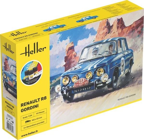 HEL56700 - Kit de démarrage avec peinture et accessoires - RENAULT R8 #68 GORDINI à assembler - 1