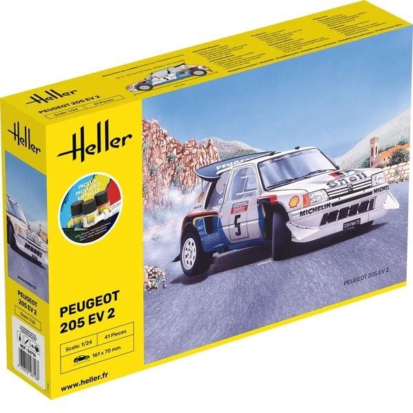 HEL56716 - Kit de démarrage avec peinture et accessoires - PEUGEOT 205 EV 2 #5 à assembler - 1