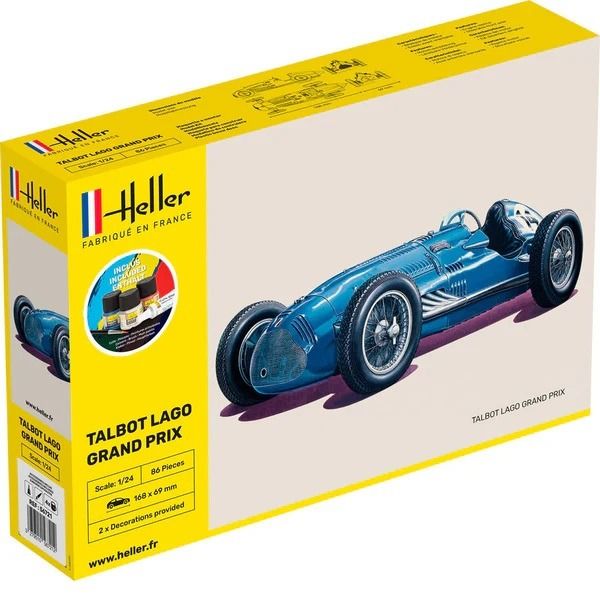 HEL56721 - Kit de démarrage avec peinture et accessoires - TALBOT Lago Grand Prix à assembler - 1