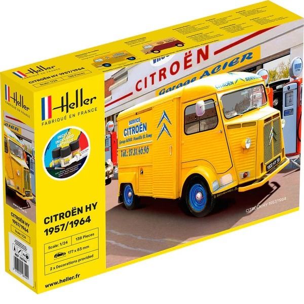 HEL56744 - Kit de démarrage avec peinture et accessoires - CITROEN HY 1957-1964 à assembler - 1