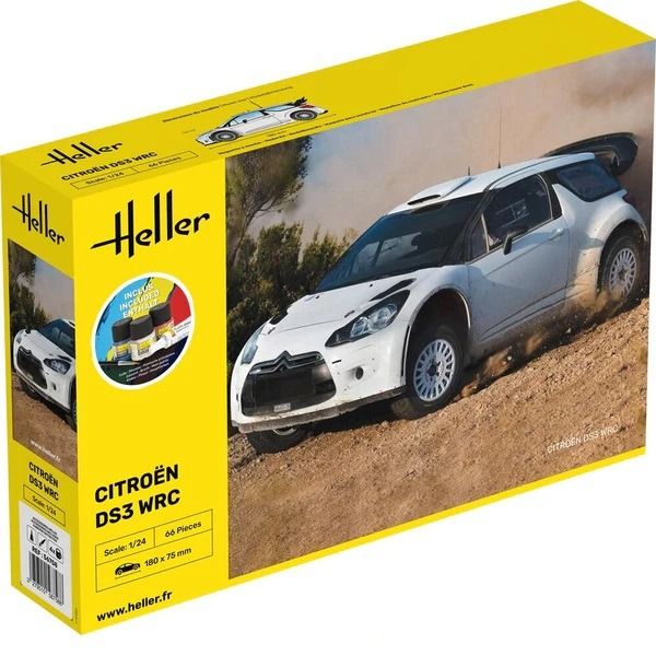 HEL56758 - Kit de démarrage avec peinture et accessoires - CITROEN DS3 WRC à assembler - 1