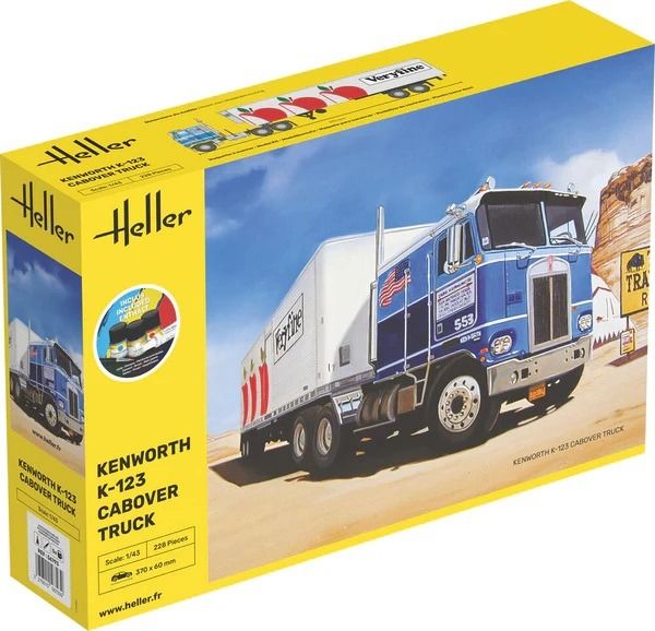 HEL56793 - Kit de démarrage avec peinture et accessoires - KENWORTH K-123 Cabover - 1