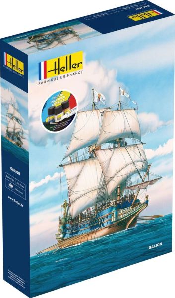 HEL56835 - Kit de démarrage avec peinture et accessoires - Navire Galion - 1