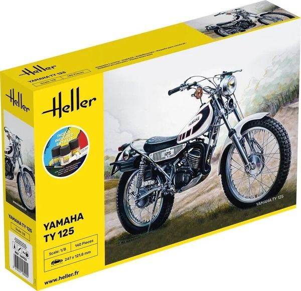 HEL56902 - Kit de démarrage à assembler avec peinture - YAMAHA TY 125 - 1