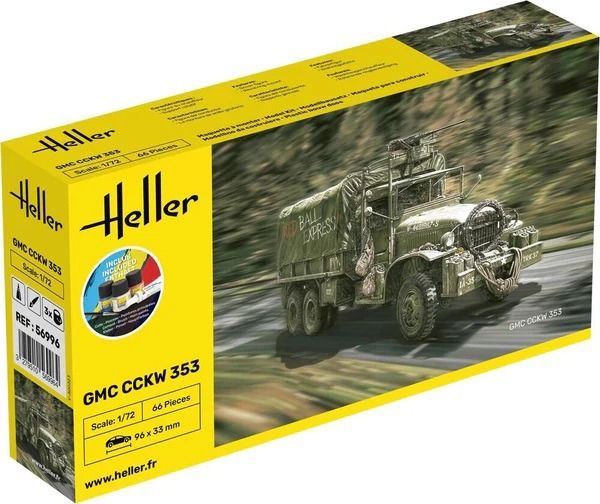 HEL56996 - Kit de démarrage avec peinture et accessoires - GMC CCKW 353 - 1