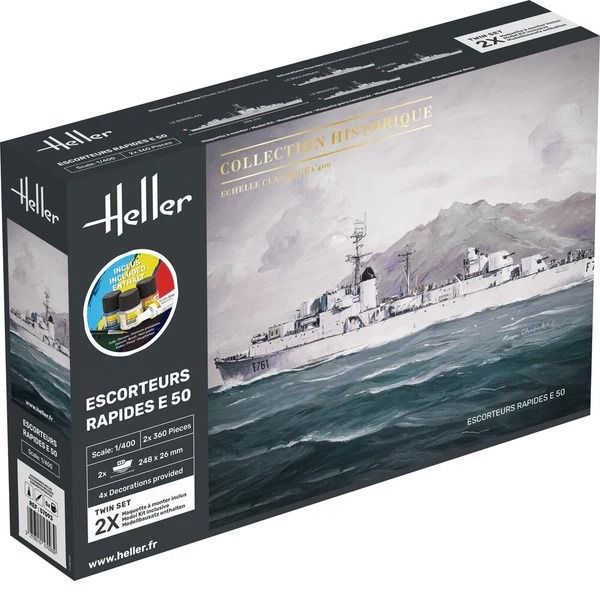 HEL57093 - Kit de démarrage avec peinture et accessoires - Escorteurs Rapides E 50 - 1