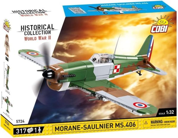 COB5724 - Avion militiare Morane-Saulnier MS.406 - 317 Pièces - 1