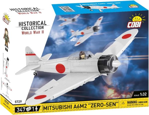COB5729 - Avion militaire MITSUBISHI A6M2 ZERO-SEN - 347 Pièces - 1