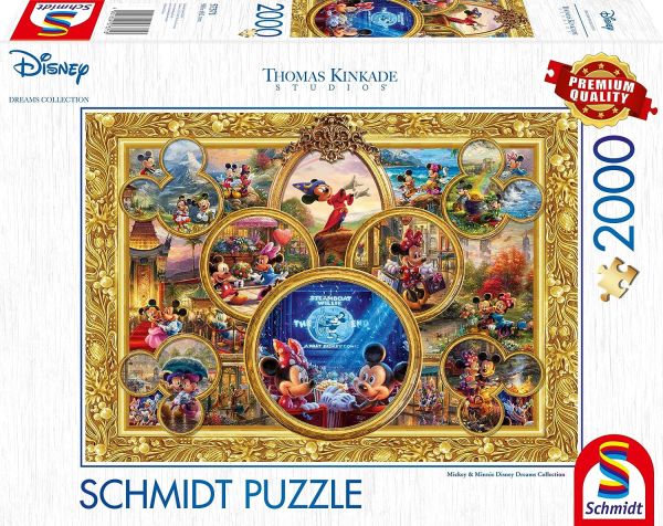 SCM57371 - Puzzle 2000 pièces Thomas Kinkade – Mickey et Minnie - 1