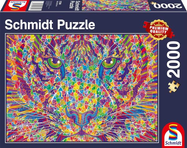 SCM57394 - Puzzle 2000 pièces Tigre coloré - 1