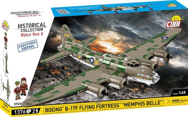 COB5749 - Avion militaire BOEING B-17 Flying Fortress Memphis Belle Édition Exclusive – 1376 Pièces - 1