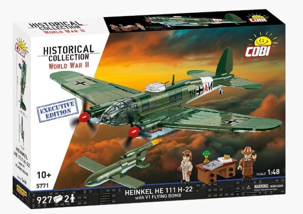 COB5771 - Avion militaire HEINKEL HE111 H-22 avec bombe volante V1 - Edition Exclusive - 927 pièces - 1