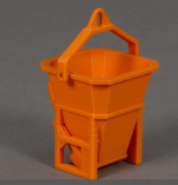MSM5801/02 - Benne à béton carrée – Orange - L.25 x l.27.6 x H.42.3 mm - 1
