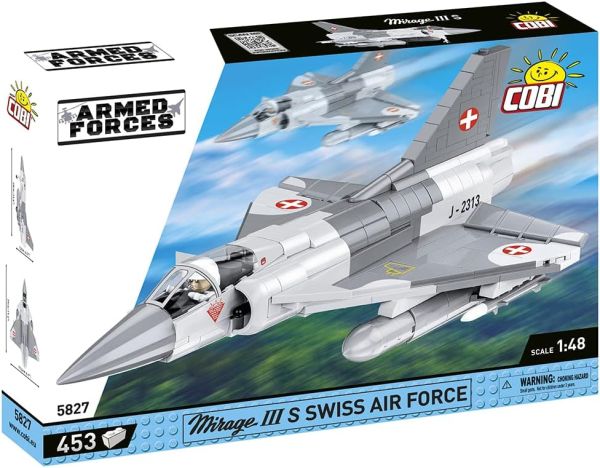 COB5827 - Avion militaire MIRAGE IIIRS SWISS - 453 Pièces - 1