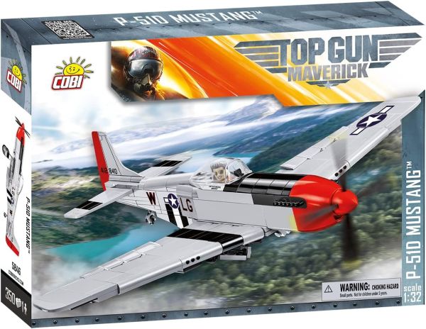 COB5846 - Avion militaire TOP GUN MUSTANG P-51D – 340 Pièces - 1