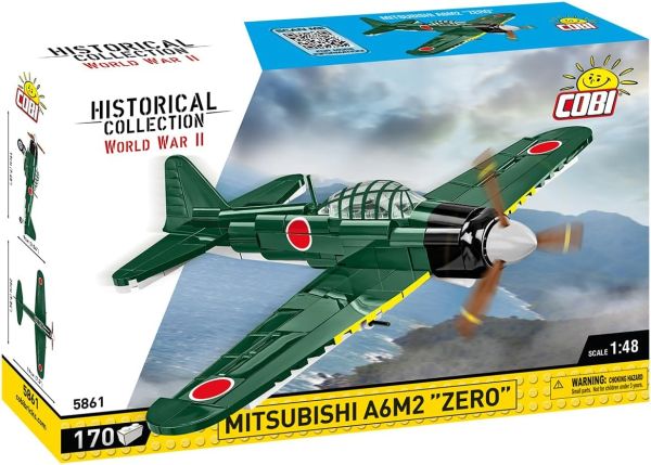 COB5861 - Avion militaire MITSUBISHI A6M2 Zéro - 170 Pièces - 1