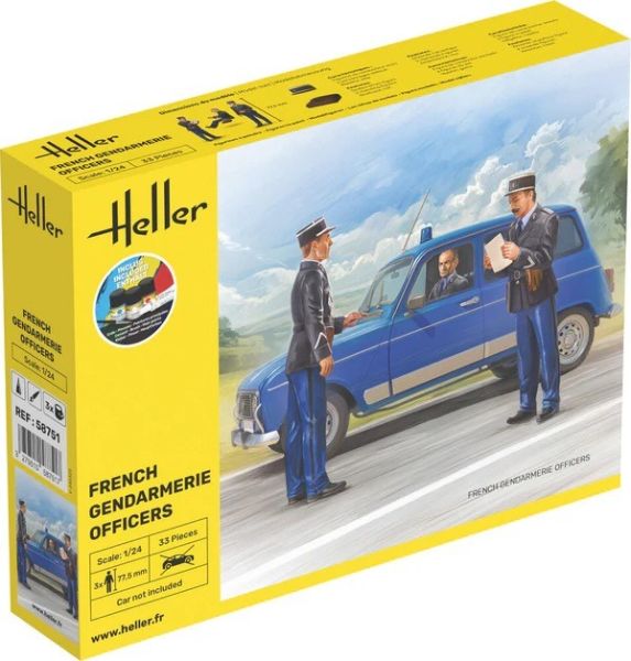 HEL58751 - Kit de démarrage avec peinture et accessoires - Officiers de la gendarmerie Française - 1