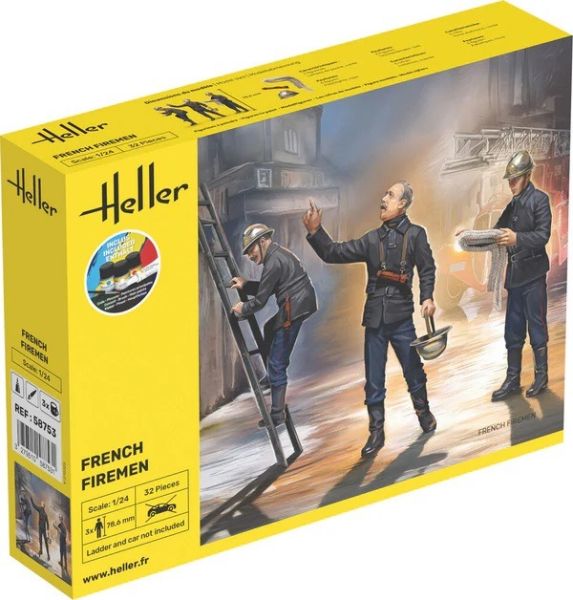 HEL58753 - Kit de démarrage avec peinture et accessoires - Pompiers français - 1