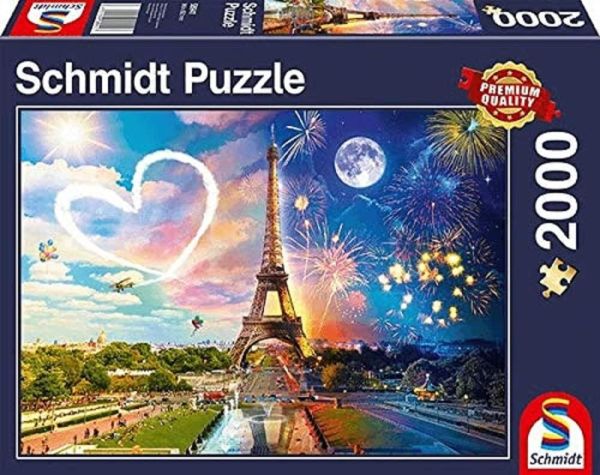 SCM58941 - Puzzle 2000 pièces Paris de jour et de nuit - 1