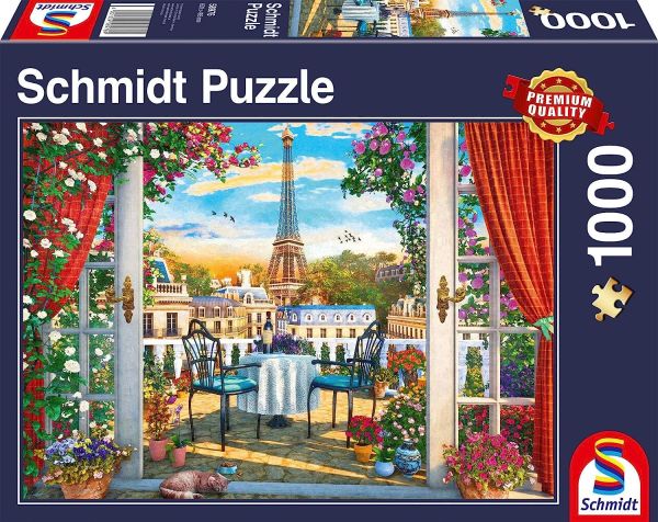 SCM58976 - Puzzle 1000 pièces Terrasse à Paris - 1