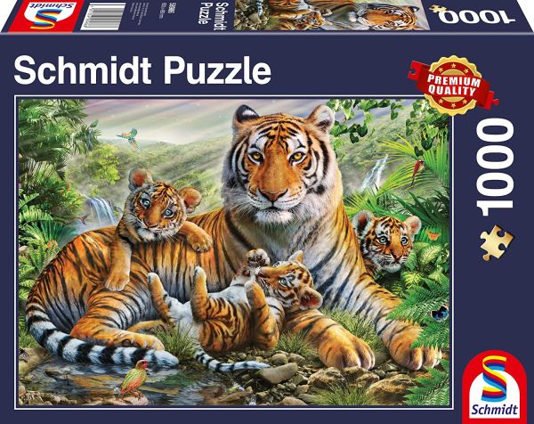 SCM58986 - Puzzle 1000 Pièces Tigresse et ses petits - 1