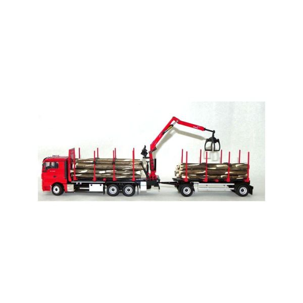 CON70183 - Grumier MERCEDES Actros 3 Essieux Avec remorque 2 Essieux et grue de déchargement. - 1