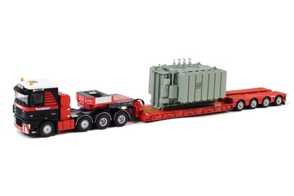 WSI410002 - DAF XF 95 SC 6X4 Avec remorque porte engins 4 Essieux col de cygne et transfo MAMMOET - 1