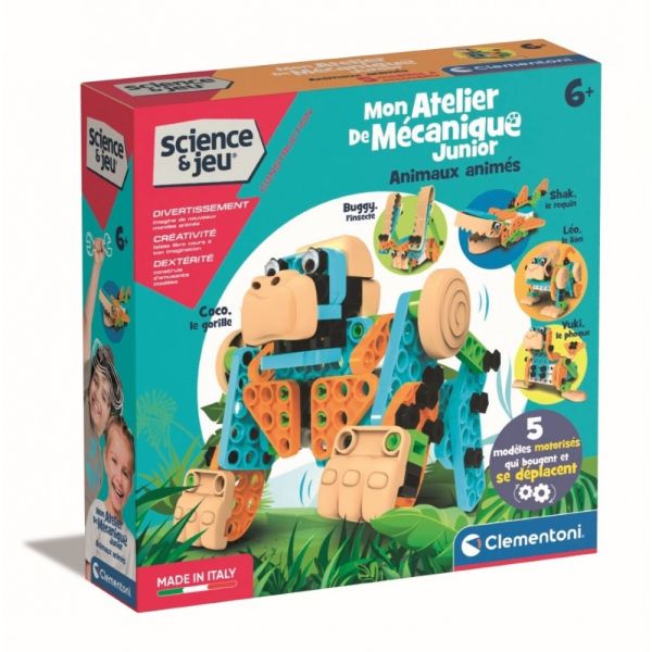 CLE52485 - Mon atelier mécanique junior Les animaux animés - 1