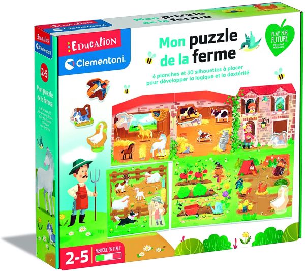 CLE52608 - Puzzle en bois 30 pièces La Ferme - 1