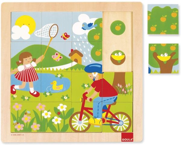 GOA53085 - Puzzle en bois 16 Pièces Le Printemps - 1