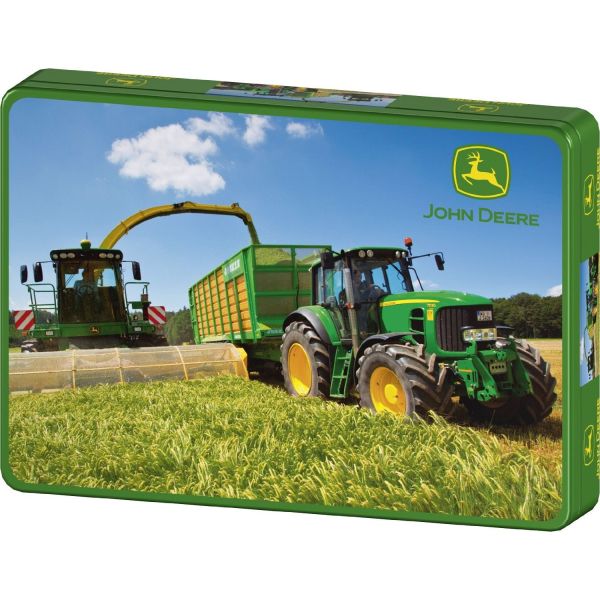 PUZ55583 - Puzzle 200 Piéces John Deere 7530 et remorque JOSKIN Silospace  et Ensileuse 7950i  43.2 x 29.1 cm - 1