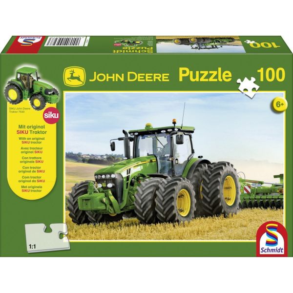 PUZ55627 - Puzzle 100 Piéces John Deere 7530. Roues jumelé - 1