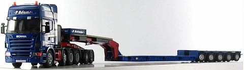 NZG727/02 - SCANIA R 8x4  Pendel X NOOTEBOOM avec dolly et remorque 5 Essieux ADAMS - 1