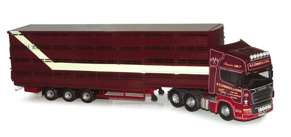 CORCC13724 - SCANIA R 6x4 Avec remorque bétaillére 3 Essieux M E EDWARDS POWYS - 1
