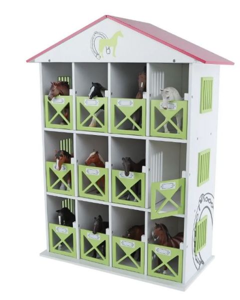 KID610308 - Écurie avec 12 boxes - 19 x 41 x 53 cm - sans animaux - 1