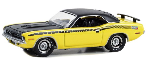 GREEN62010-D - PLYMOUTH AAR'CUDA 1970 jaune de la série TV Graveyard carz 2012 sous blister - 1