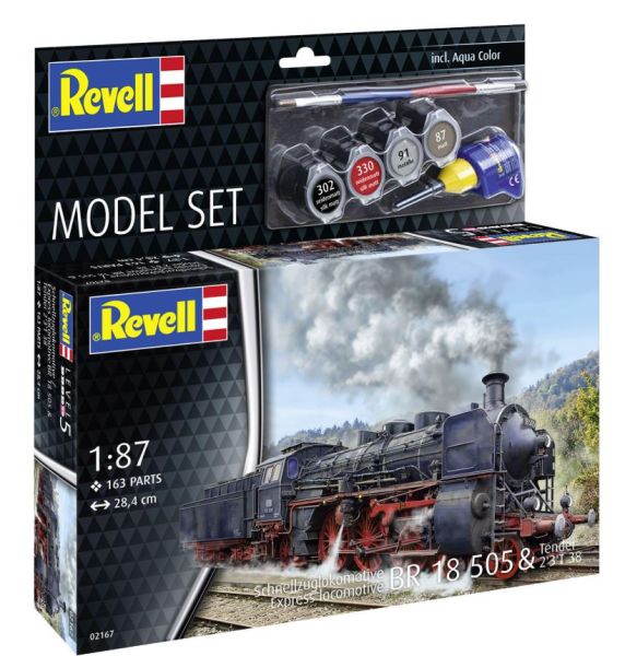 REV62167 - MODEL SET - Locomotive BR 18 505 avec Tender 2'3' T38 à assembler avec peinture - 1