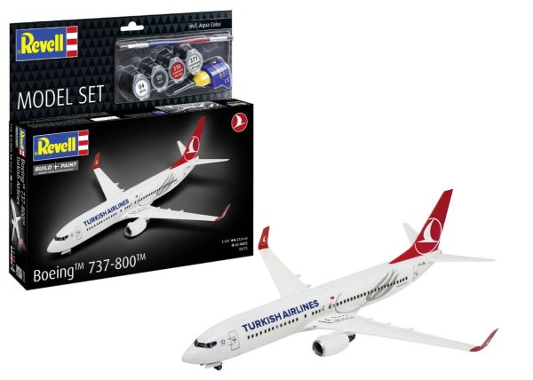 REV63772 - Avion BOEING 737-800 Airlines Turkish à assembler et à peindre - 1