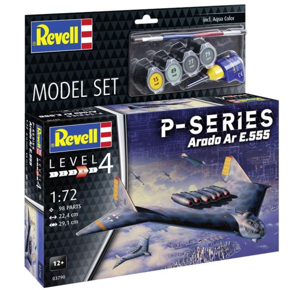 REV63790 - MODEL SET - Avion de chasse ARADO Ar E.555 - P-Series à assembler avec peinture - 1