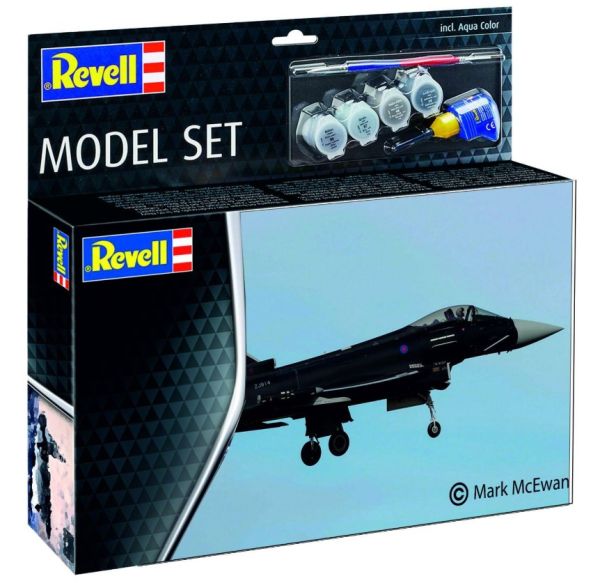 REV63796 - Model Set – Avion de chasse Eurofighter Typhoon – RAF avec peinture à assembler - 1