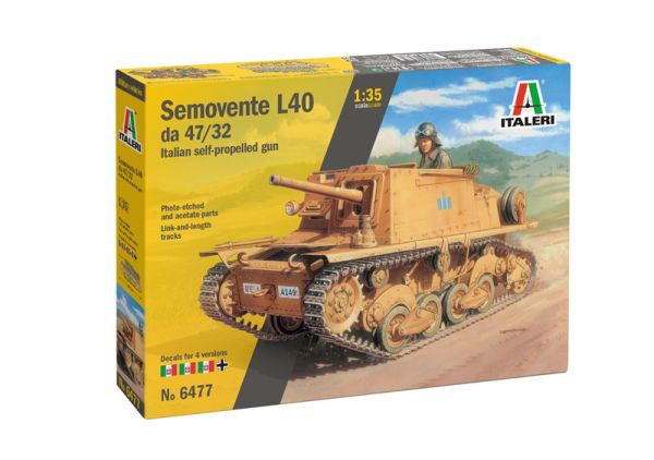 ITA6477 - Char Semovente L40 da 47/32 à assembler et à peindre - 1