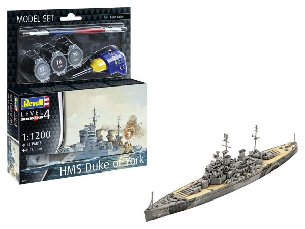 REV65182 - MODEL SET – Battleship HMS Duke of York avec peinture à assembler - 1