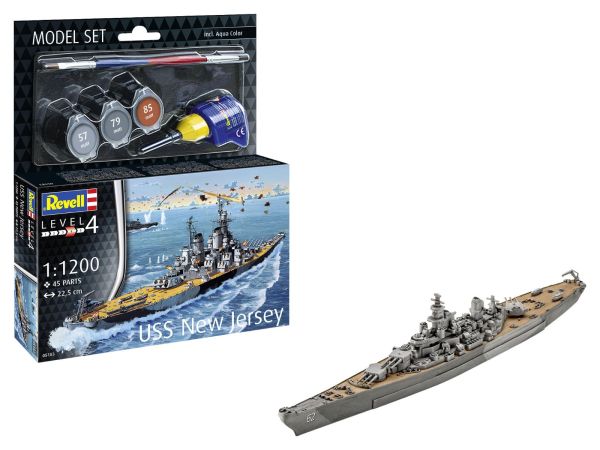 REV65183 - MODEL SET – Battleship USS New Jersey avec peinture à assembler - 1