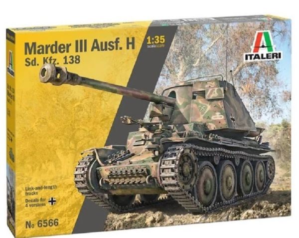 ITA6566 - Char MARDER III Ausf. H sd. Kfz. 138 à assembler et à peindre - 1